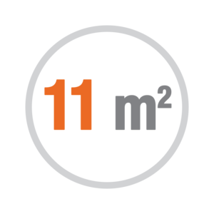 Superficie porta max. 11mq