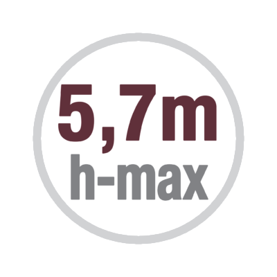 Altezza porta max. 5,7m