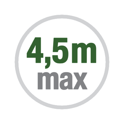 Lunghezza anta max. 4.5m