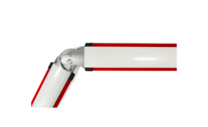 Asta snodata in alluminio verniciato a polvere