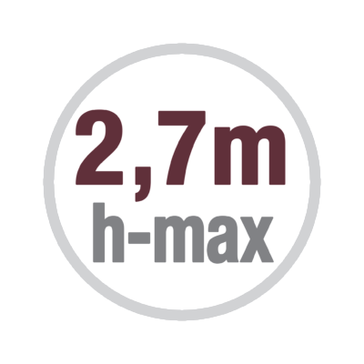 Altezza porta max. 2.7m