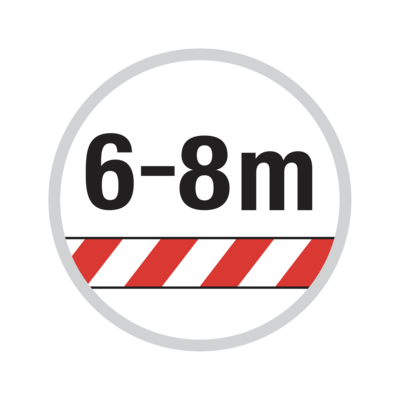 Lunghezza asta max. 6-8m