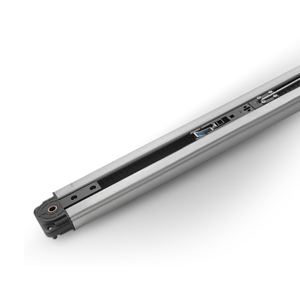 Modulare, 3-teilige Führung mit Riemen.