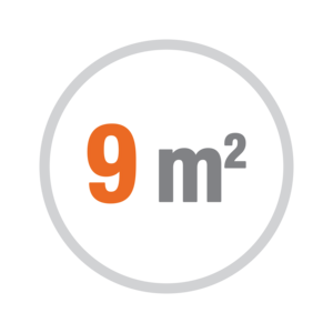 Superficie porta max. 9mq