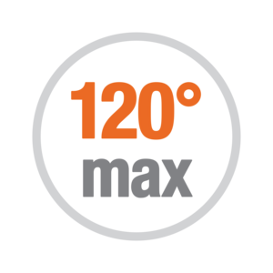 Apertura max. 120°