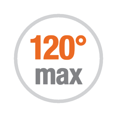 Apertura max. 120°