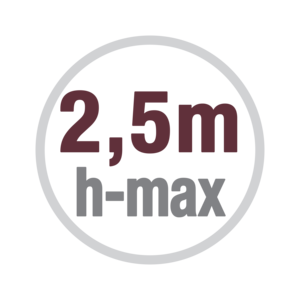 Altezza porta max. 2.5m