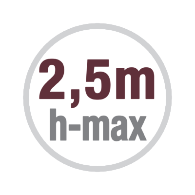 Altezza porta max. 2.5m