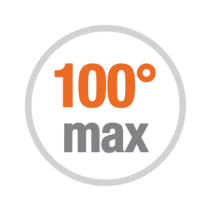 Ouverture vantail maxi. 100°