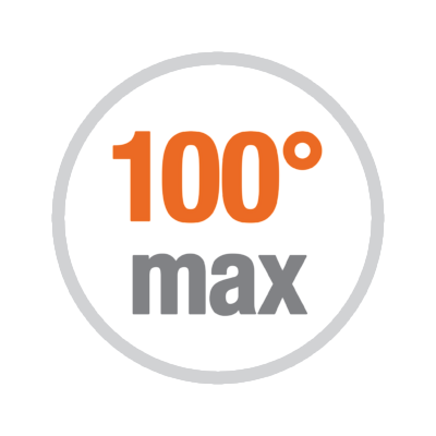 Apertura max. 100°