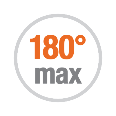 Apertura max. 180°